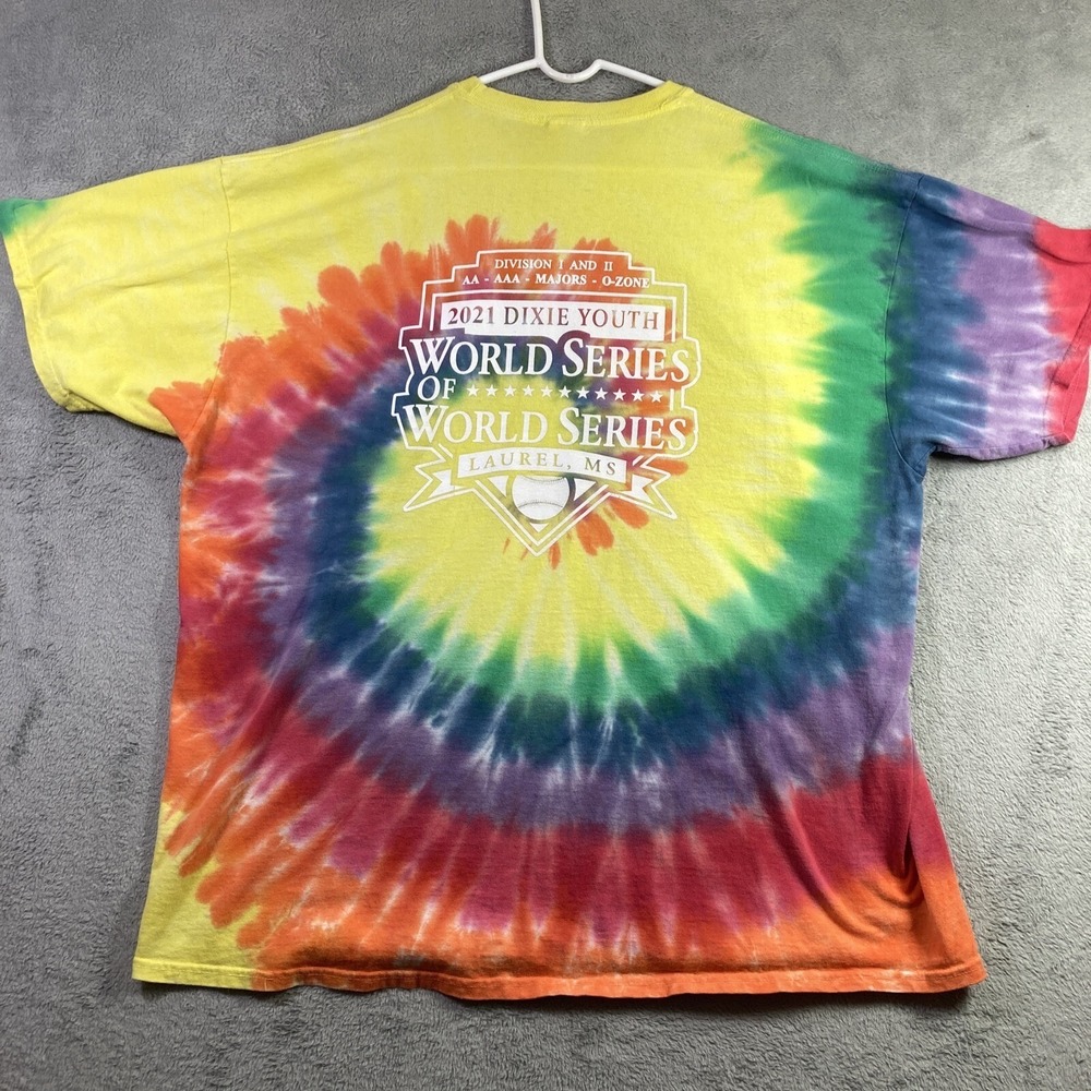 2021 Dixie Youth Baseball World Series Shirt Adult 2XL XXL Tie Dye Graphic Tee
